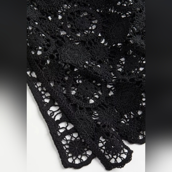 NWT-Holiday LACE H&M Bodycon Crochet Maxi Party Dress Sexy Sheer - Picture 9 of 10